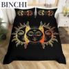 Mandala Duvet Cover Collection Sun And Moon Comforter Cover Ties Exotic Style Black And White Botanical Floral Polyester Bedding Collection