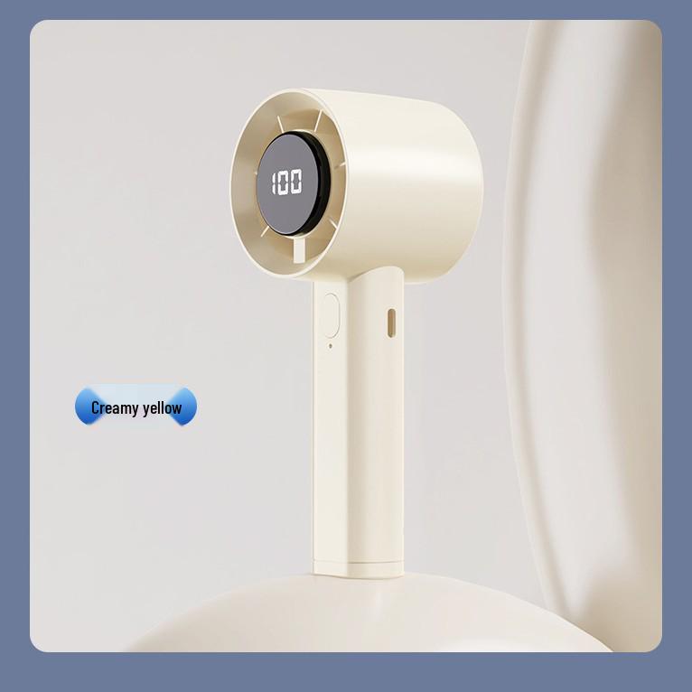 

Compact Handheld Fan with USB Power, Stepless Speed Control & Digital Display - Ideal for Home/Desktop or as a Gift 6*5.8*16cm