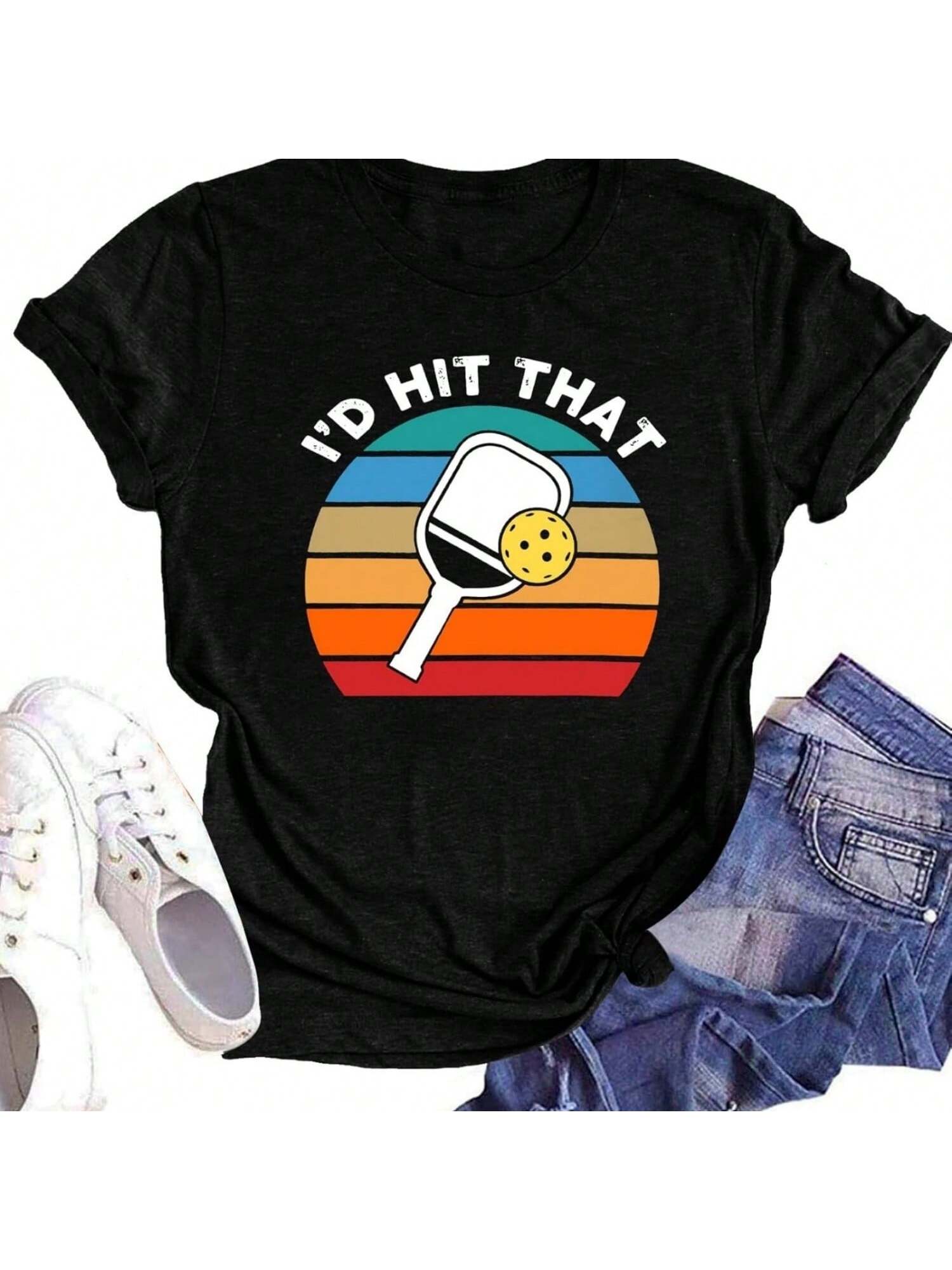 Pickleball Shirt Wounisex Pickleball Player T-Shirts I d Hit That Racquetball Tees Pickle Ball Lovers Gift Blouse Tops S разноцветный