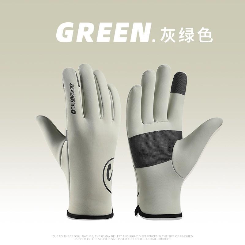 Unisex Thermal Cycling Gloves Outdoor Running Hiking Windproof Touchscreen Warm Fleece Lined Nylon