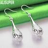 925 Sterling Silver Ethnic Style Hollowed-Out Cage-Shaped Teardrop Earrings - Fashionable Evening Jewelry
