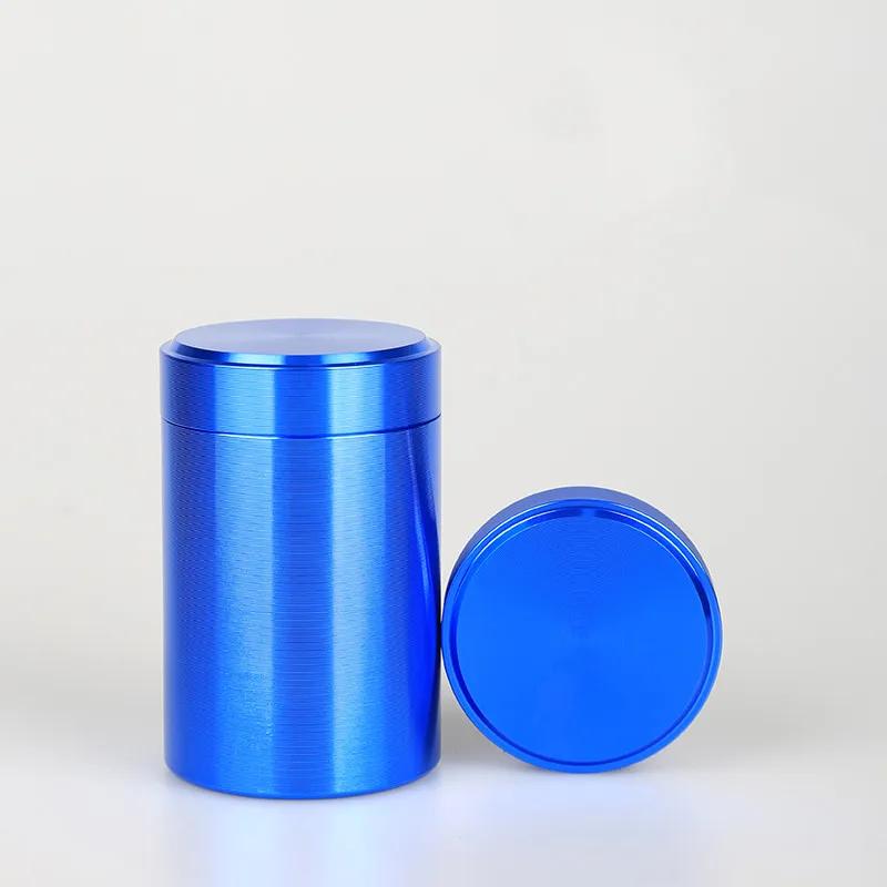 Mini Portable Titanium Alloy Tea Caddy with Lids Tieguanyin Sealed Storage Tank Travel Tea Boxes Tea Tin Containers Spice Jar 4.5x7cm