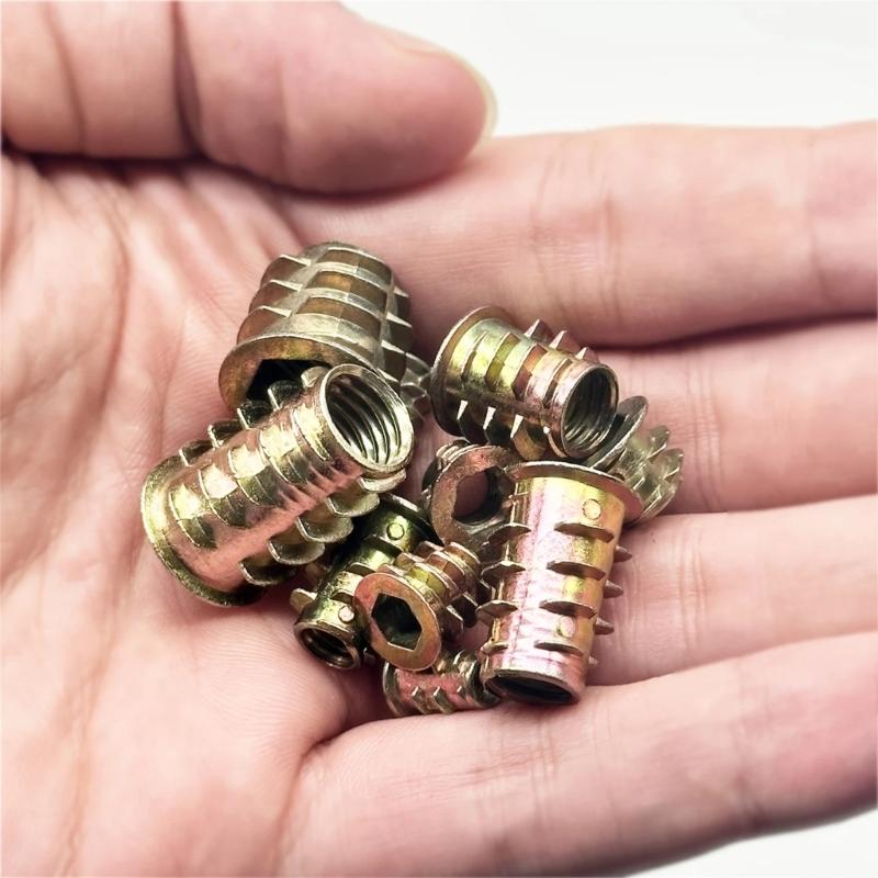 Pack of 130 Mixed Size Internal External Thread Furniture Nuts for Home Assembly and Repair in Storage Box