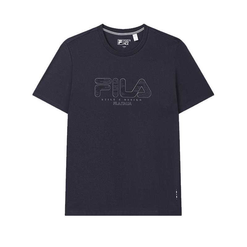 New FILA WHITE T Shirts Men's Legend Blue NV F11M533101F-NV