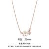 Sakura necklace women niche peach blossom collarbone chain daily new style appearance neck chain accessory women versatile jewelry
