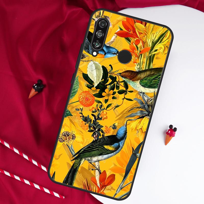 

Garden Birds Vintage Tropical FLORAL For Huawei Nova Y61 Y91 Y90 Y70 Y60 Y72 12s 12i 11i 7i 8i 9 10 SE P60 Pro P30 P40 Lite Case Nova 9 SE