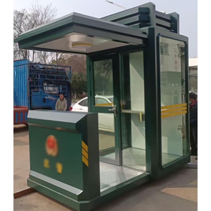 Передвижная стеклянная будка охраны