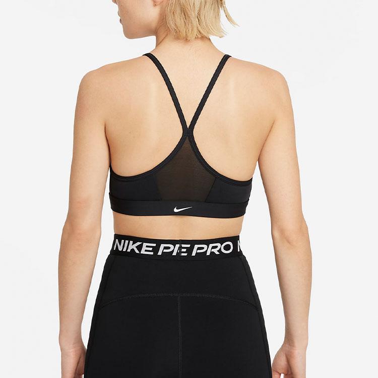 Nike Solid Color Fixed Dual-Strap Training Sports Bra Women Underwear Black DD1198-010