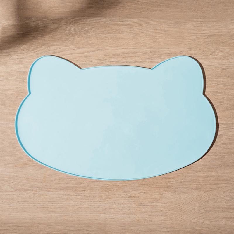 Pet Waterproof Mat Dog Cat Bowl Mat Silicone Non-slip Pet Feeding Mat Dog Eating Bowl Tray Cushion
