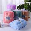 Luxury Quick-Dry Microfiber Coral Fleece Bath and Hair Towels 5 Star Hotel SPA Woven Technics Towel Set