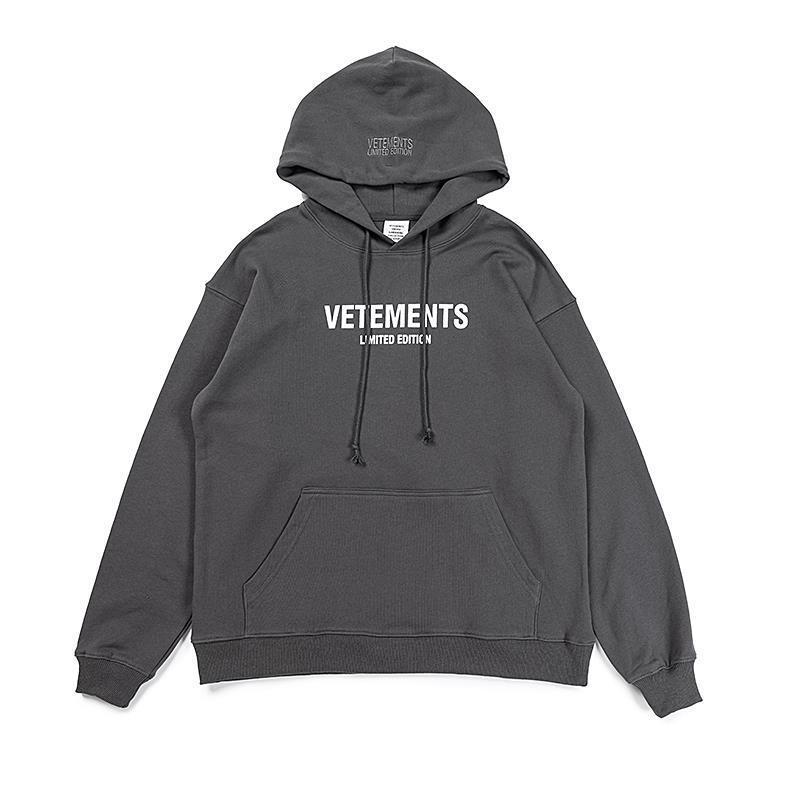VTM Vitmeng Unisex Loose Casual Hoodie with Letter Print & Embroidery