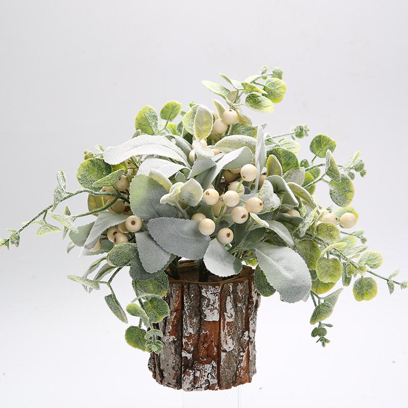 

30 см Искусственный цветок Настольное рождественское дерево Украшение Рождественское украшение Праздничный продукт Искусственный поддельный цветок Северная Америка 35x30cm белый