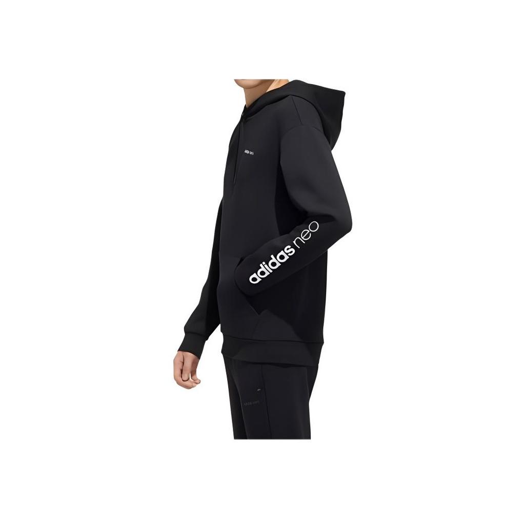 Adidas Neo New Year Limited Edition Modern Print Pullover Hoodie Men Hoodie Black GF7104