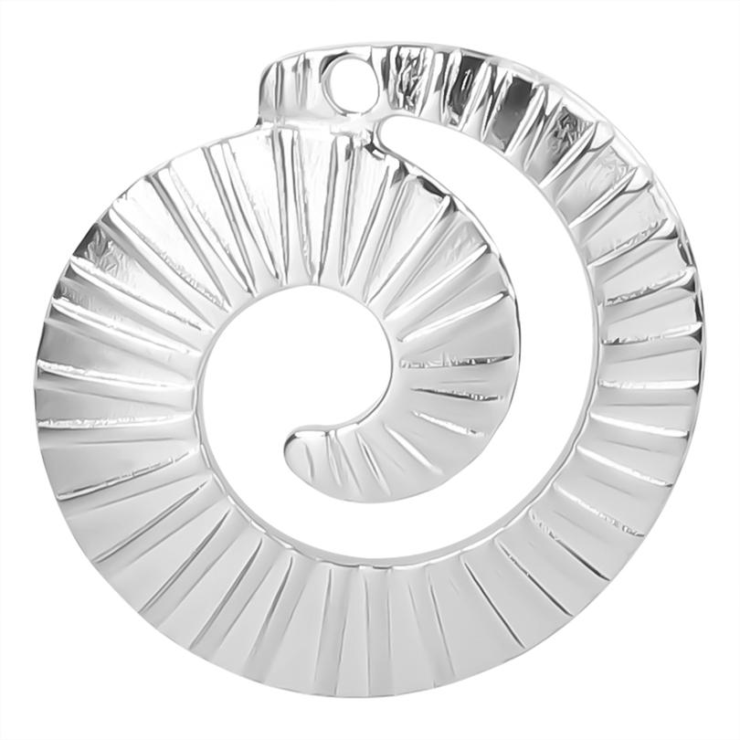 6pcs No Fade Sea Wave Shell Marine Organism Stainless Steel Charms For Jewelry Making Supplies DIY Women Men Pendant Waterproof