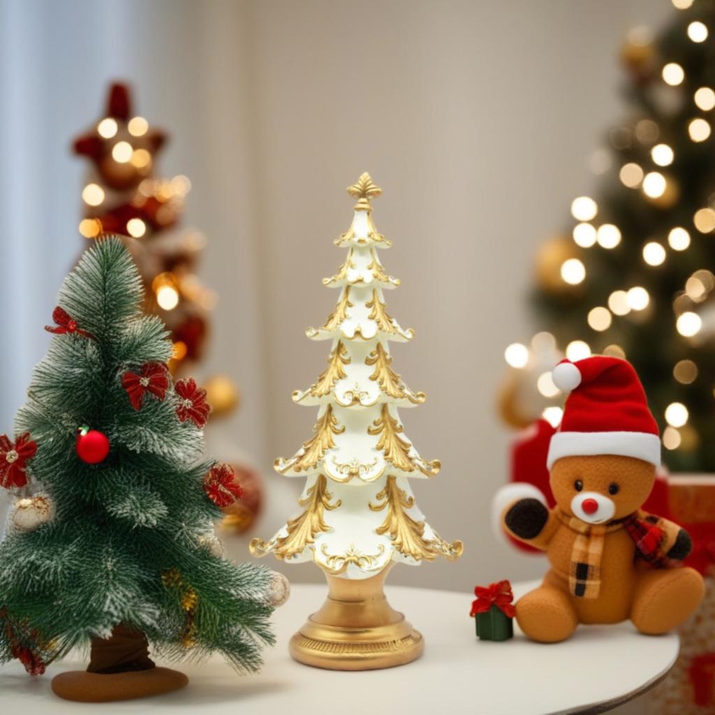 Julgransprydnader Snöträd Hemdekoration Hantverk Skrivbord Julstämning Gåva