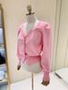 BLUE LABEL Heart Button Point Puff Cardigan