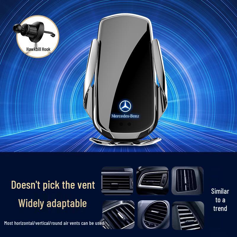 Bezdrátový držák telefonu s rychlým nabíjením Mercedes-Benz pro třídu C/třídu R/třídu S/třídu E/GLK/třídu B