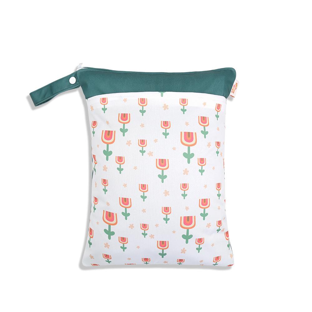 Waterproof Reusable Cloth Bag with Zipper Pocket and Handle - Fashionable Sun Burst Design, Suitable for Beaches, Swimming Pools, Gyms, Yoga