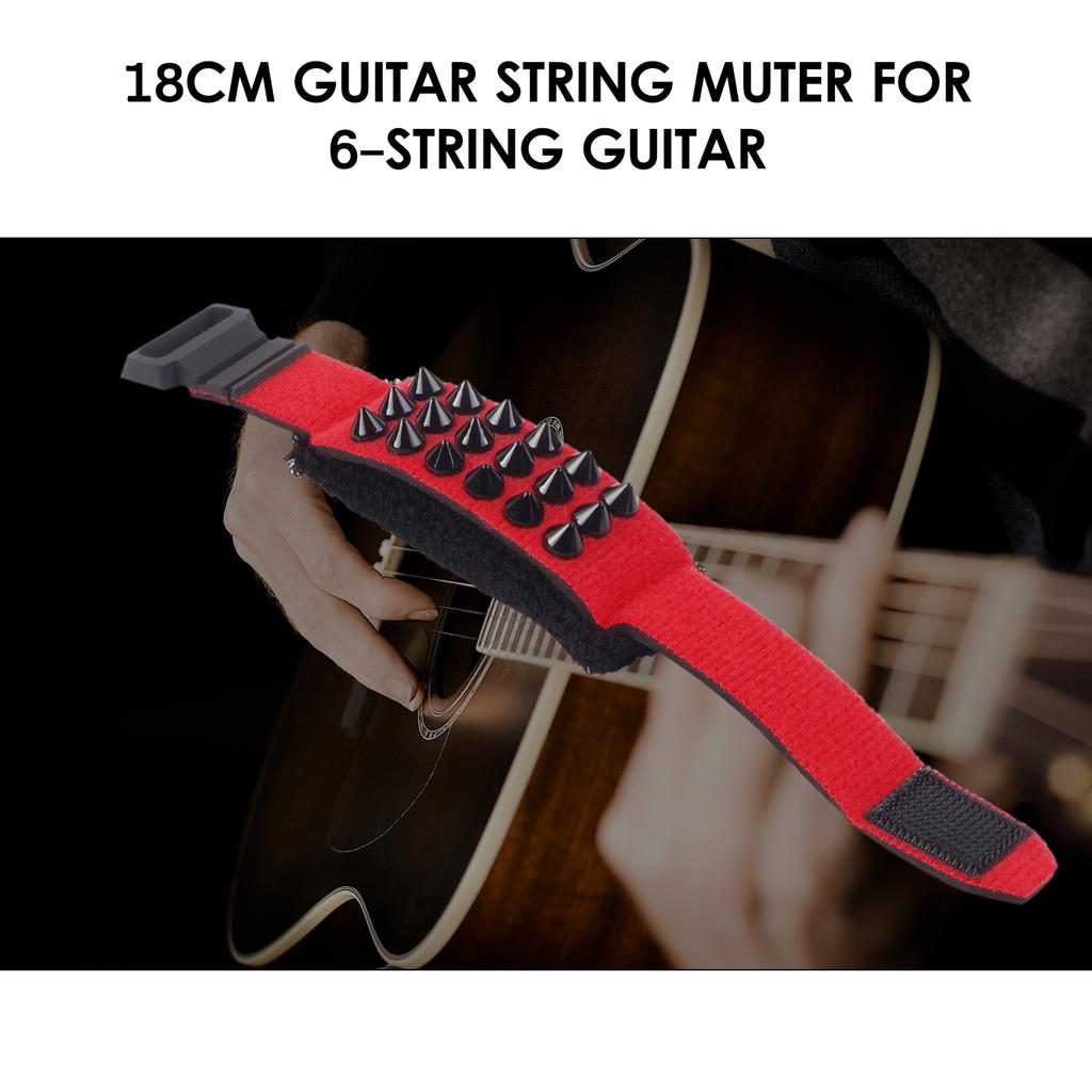 18cm Guitar String Mute Guitar Gear Fretboard Muting Wrap Punk Style String Dampener String Muter for 6-String Guitar Accessory