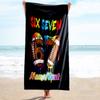1PC Custom Name Football Art Beach Towel Highly Absorbent And Sand-Resistant Towel for Swimming, Pool, Yoga, And Travel Lightweight