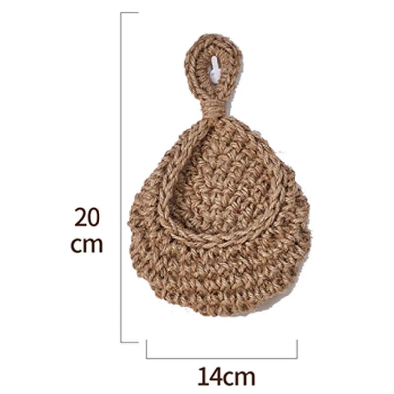 

Сплетенная вручную подвесная настенная корзина для овощей и фруктов, органайзер, контейнер, декор для огорода, настенное крепление для растений, цветов и лука