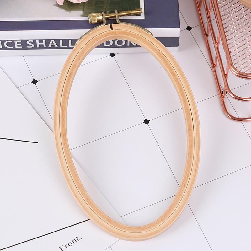 Rámeček bambusového vyšívacího obruče Oválný vyšívací kruh kroužkový křížový steh Diy Craft