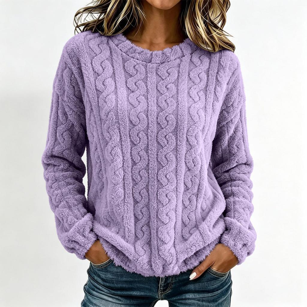 Women's Casual Long Sleeve V-Neck Blouse with Ruffle for Everyday Wear