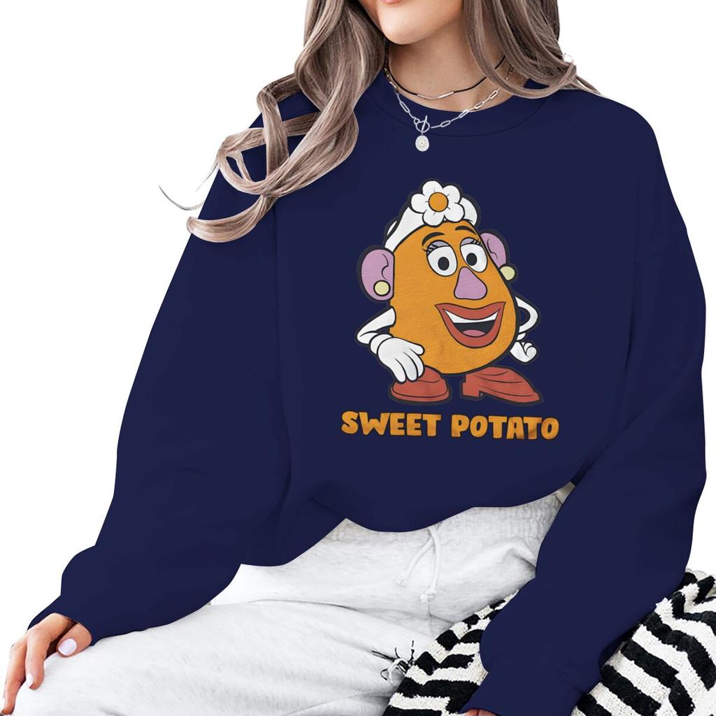 Cartoon Spud Muffin Sweet Potato Print Sweatshirt New Men Women Happy Valentine Gifts Long Sleeve Fashion Couple Pullover