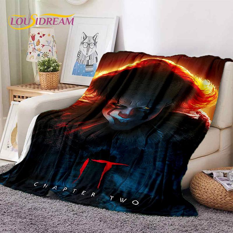 Hororový film Chucky Pennywise Halloween Pila Postava Deku, Měkká Přehozová Deku pro Domov Ložnici Postel Pohovku Piknik Cestovní Kryt