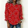Women Oversized Long Sleeve T Shirt Abstract Wave Printed Casual Loose Daily Wear Blouse