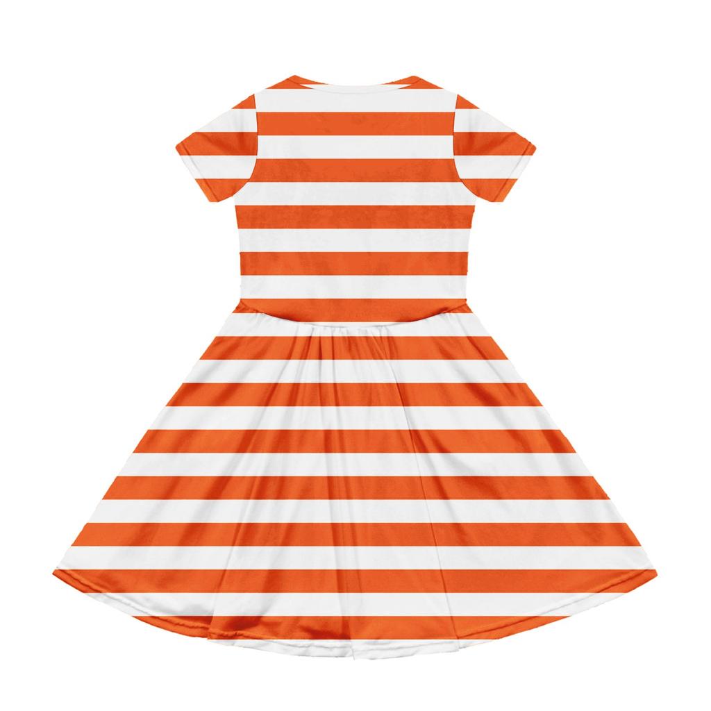 Mädchen Sommerkleid Farbe & Muster Ärmelloses Kleid Mit Tasche Freizeitkleid Kurzer Ärmel Partykleid