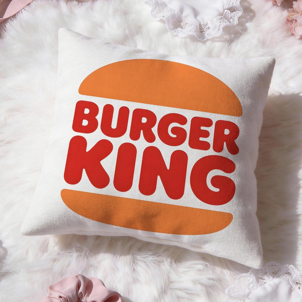 fashion b-Burger King Cushion Cover Premium Comfort Reversible Pillow Cove -Two in One Design for Any Room & Car Interior
