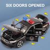 Scale 1:32 M8 Police Car Model Toy Metal Diecast Pull Back 110 Simulation Vehicle Models Doors Opened Boys Collection Gifts