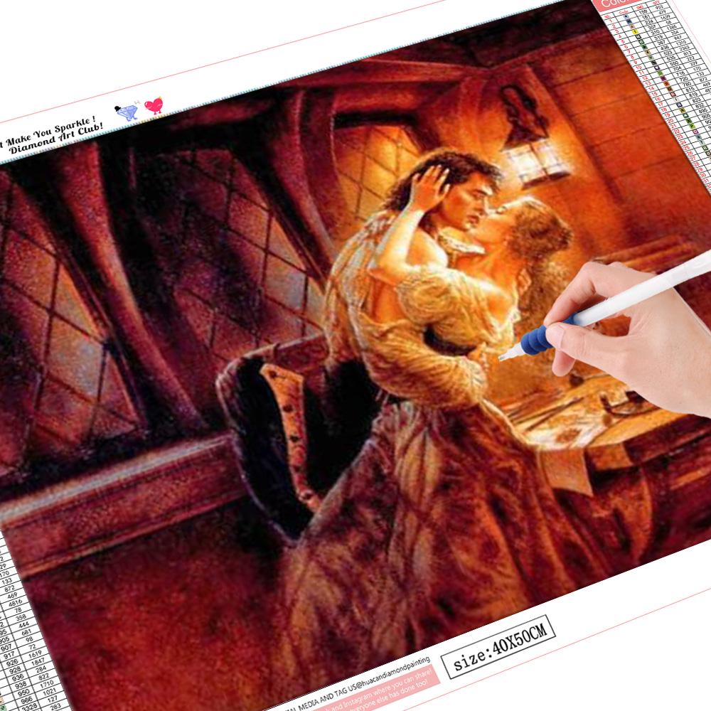 

Huacan World Алмазная вышивка «Поцелуй в капитанской каюте» 3d вышивка стразами Алмазная картина Распродажа Любители украшения Full Round 20*30 cm
