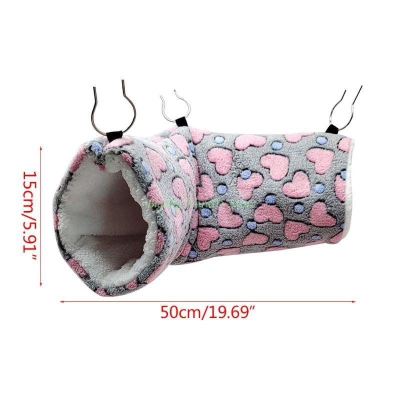 24TE Hamster Hammock Tunnel Toy Guinea Pigs Warm Bed Cage Swing for Sleeping
