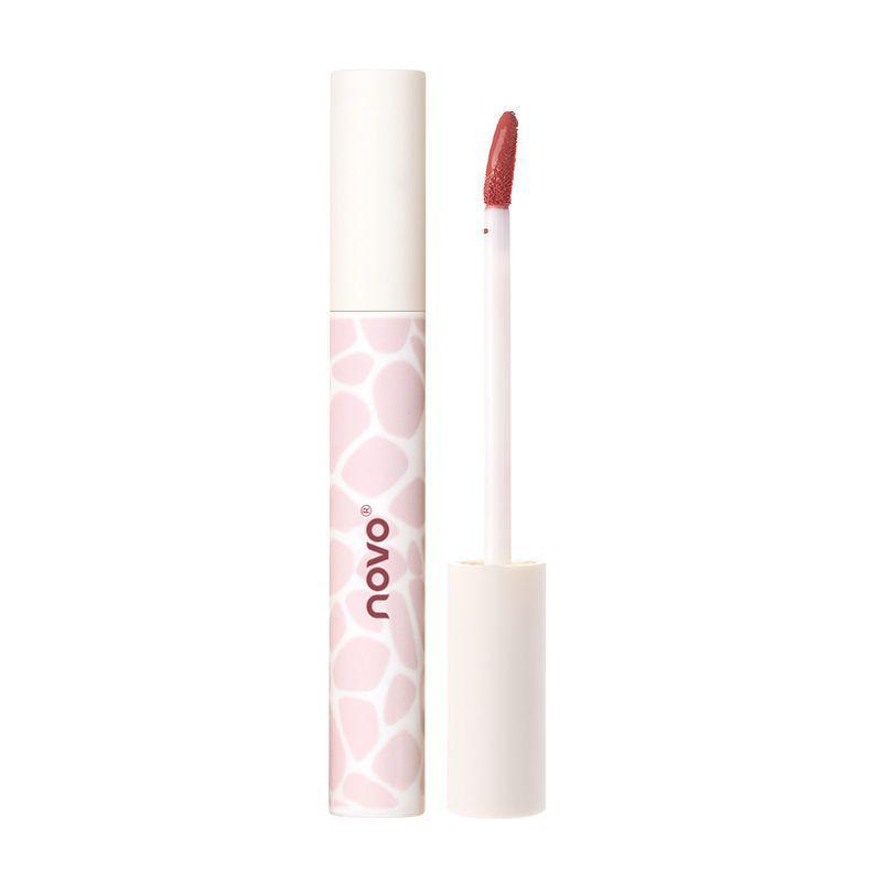 NOVO Matte Velvet Lip Glaze: Non-Stick, Non-Fading, Waterproof, Sweatproof, Student-Friendly Nude Makeup Lipstick.