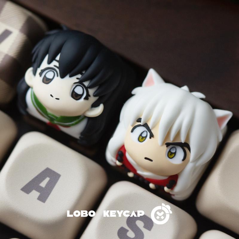 Anime Products Inuyasha Kagome Higurashi Mechanical Keyboard Esc Resin Keycaps Kawaii Cartoon Keyboard Decoration Otaku Gifts