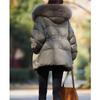 Fox big fur collar high-end pie overcomes goose down jacket white goose down jacket women's medium and long Pinghu winter women's clothing