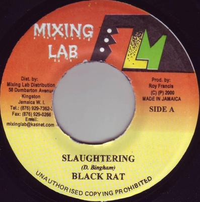 7inch Record BLACK RAT - Slaughtering None Mixing Lab 2000 Jamaica Reggae, Ska & Dub Used