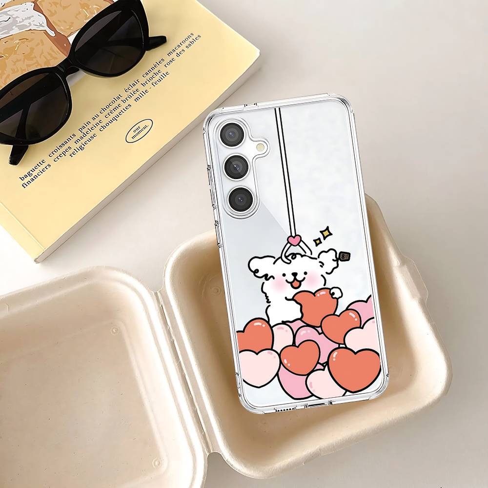 Cute M-Maltese-S Phone Case For Samsung Galaxy Transparent Cover A52 A12 A51 S21 Edge S22ULTRA S23 S24 S20LITE Plus Ultra