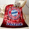 Bayern Munich Jersey Personalized Text Blanket Multi-purpose Customizable Blanket Soft & Cozy for Seaside Nap Home Decor Living Room for All Occasions