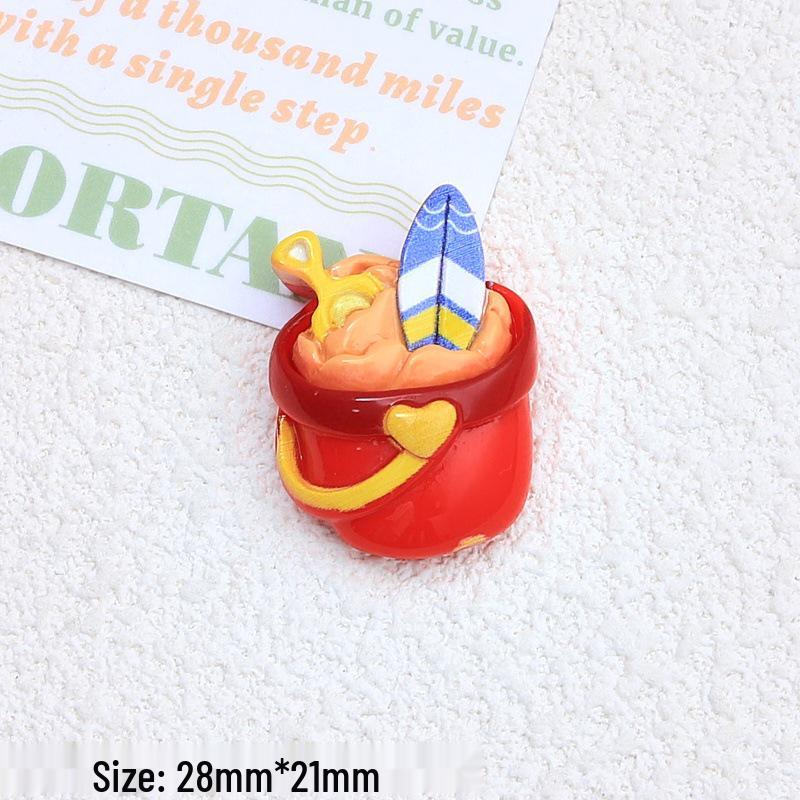 Summer Beach Girl Cartoon Hair Clip Charms & Resin Shoe Flowers