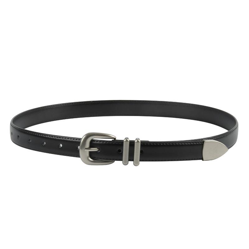 

Новый женский ремень 2025 года, Натуральная кожа, Кожаный ремень для брюк, Универсальный, Ретро-ремень, Сочетается с повседневными джинсами, Женский стиль 105cm