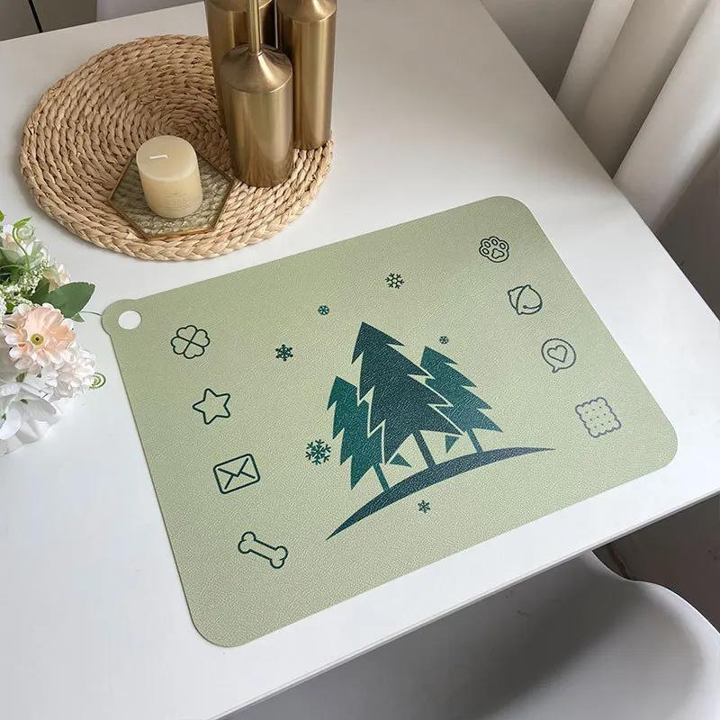 Kids Cartoon Printed Cute PVC Leather Placemats Waterproof Heat-Resistant Cartoon Table Mats Children's Lunch School Desks