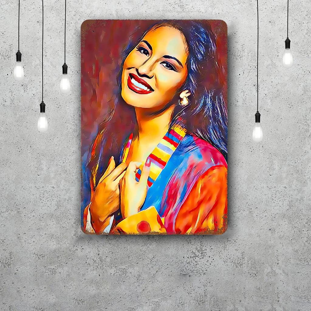 Selena Quintanilla Retro Vintage Tin Sign Poster Decorative Plaque Metal Plate Wall Decor