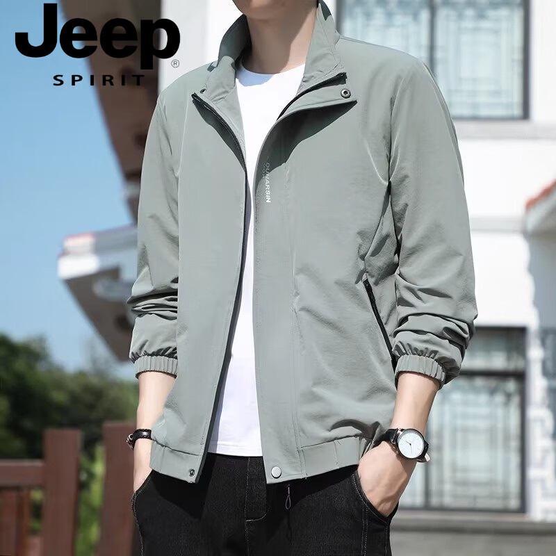 JEEP SPIRIT Men's Stand-up Collar Casual Jacket
