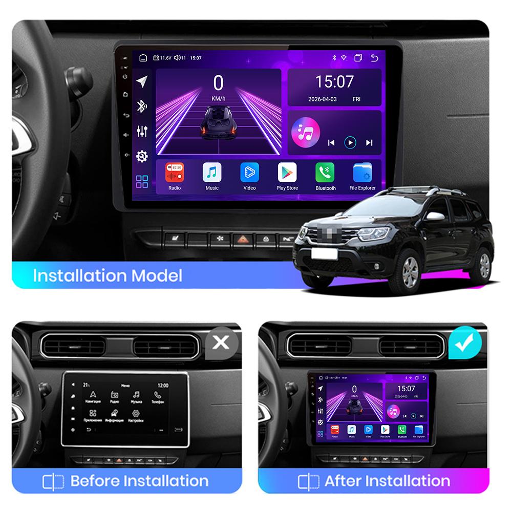 Android Car-Play Car Radio For Renault Duster Arkana 2018-2021 Multimedia Player Head Unit Stereo GPS Navigation BT WIFI,8 CORE ,2+32GB