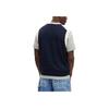 Coach Striped Letter Logo Inlaid V-Neck Vest Men vest Navy-Blue CO837-WXO