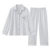 Autumn Pajamas Female Cute Plaid Comfortable Cotton Cardigan Age-Reducing Fashion Versatile Long-Sleeved Trousers Loungewear Suit
