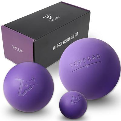 Set of 3 Massage Fascia Muscle Balls Ideal for and Comes with an Drawstring Guide For and Travel [TOPFERD] Balls, Release, Relaxation, Multi-Sized